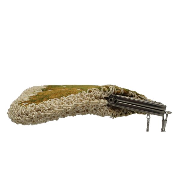 Vintage 1950s Mister Ernest Simon Italian Tapestry Handbag Purse w/ Silver Chain - Picture 5 of 6